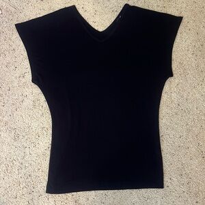 Missguided Black Dress Oversized V-neck Tee Size 6